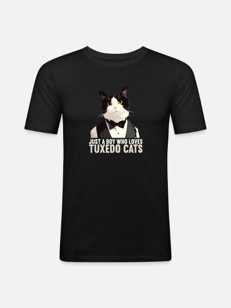 Tuxedo Kitten Tuxedo Cat - Men's Slim Fit T-Shirt - black