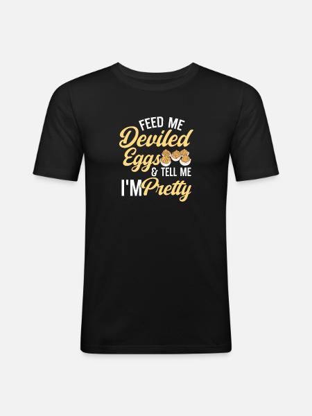 Stuffed Eggs Deviled Eggs - Men's Slim Fit T-Shirt - black