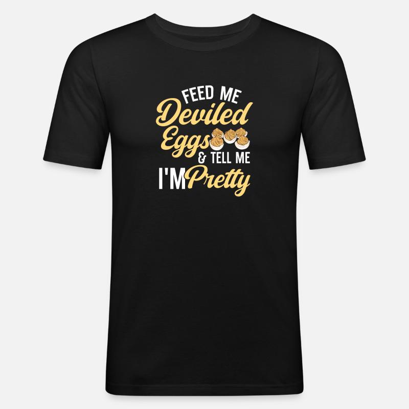 Stuffed Eggs Deviled Eggs - Men's Slim Fit T-Shirt - black