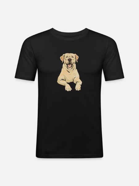 Yellow Labrador Retriever - Men's Slim Fit T-Shirt - black
