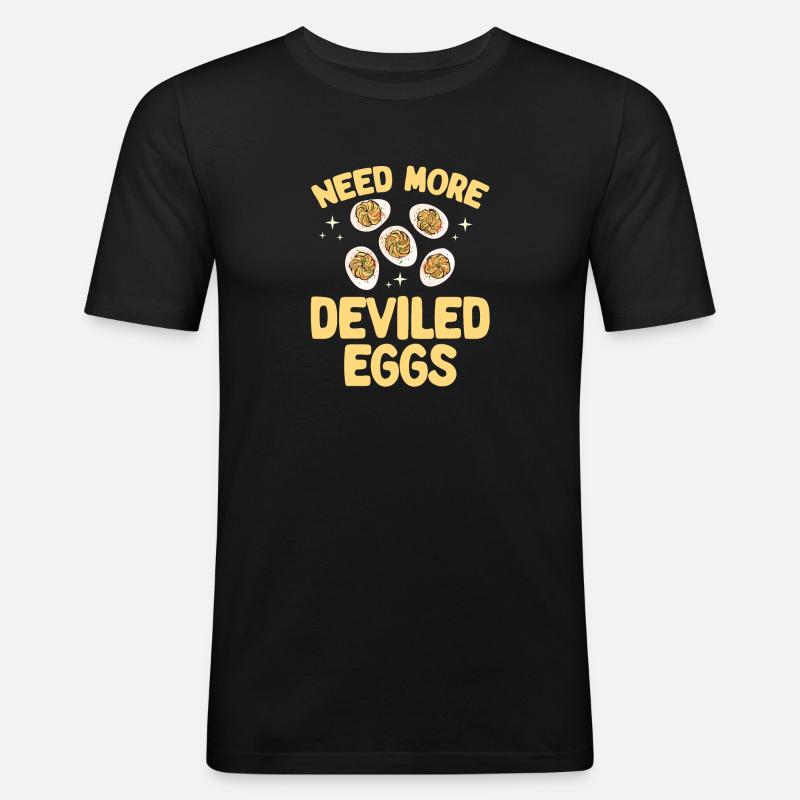 Stuffed Eggs Deviled Eggs - Men's Slim Fit T-Shirt - black
