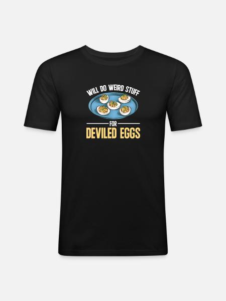 Stuffed Eggs Deviled Eggs - Men's Slim Fit T-Shirt - black
