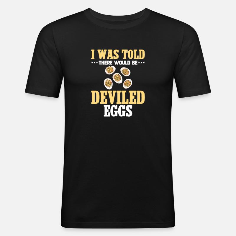Stuffed Eggs Deviled Eggs - Men's Slim Fit T-Shirt - black