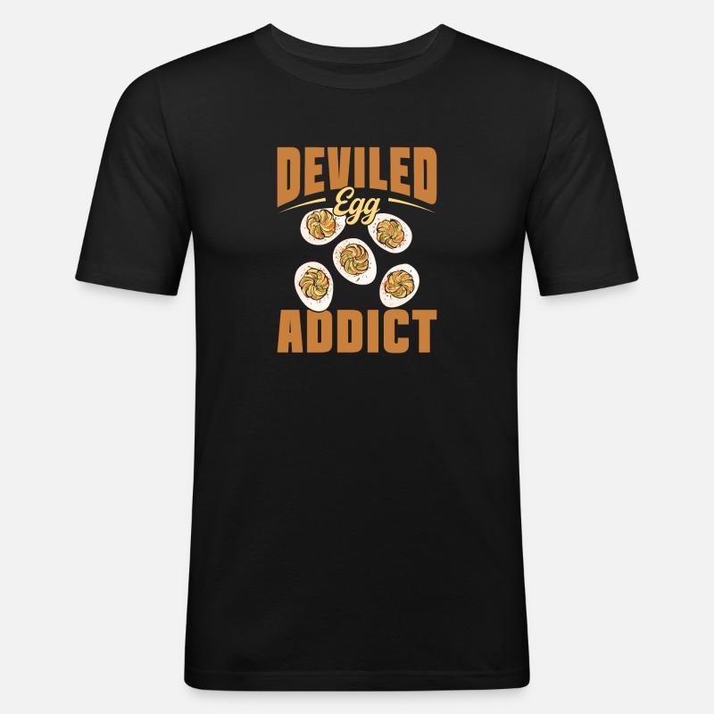 Stuffed Eggs Deviled Eggs - Men's Slim Fit T-Shirt - black