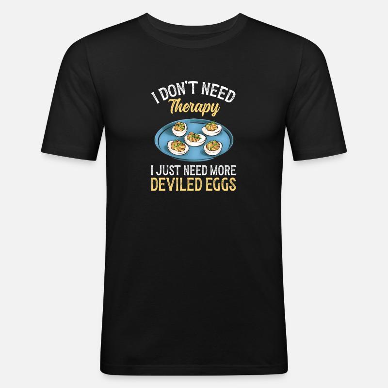 Stuffed Eggs Deviled Eggs - Men's Slim Fit T-Shirt - black