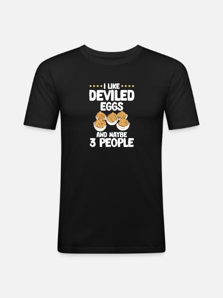 Stuffed Eggs Deviled Eggs - Men's Slim Fit T-Shirt - black