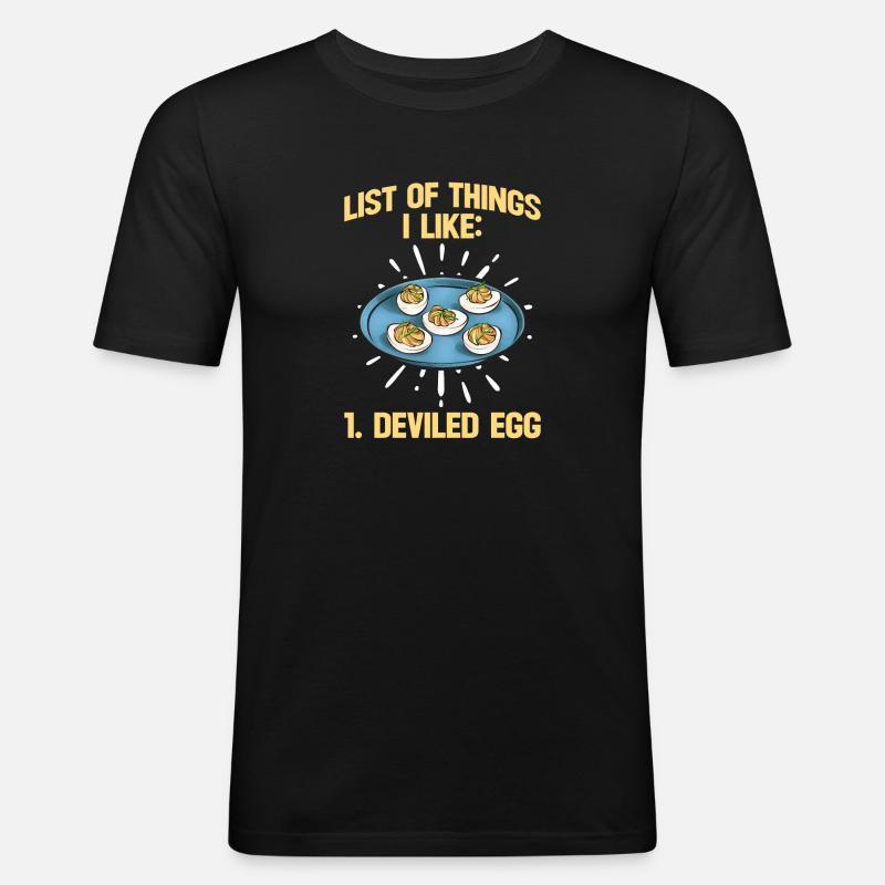 Stuffed Eggs Deviled Eggs - Men's Slim Fit T-Shirt - black