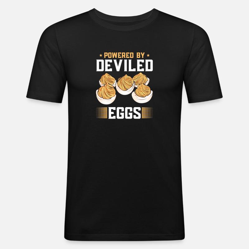 Stuffed Eggs Deviled Eggs - Men's Slim Fit T-Shirt - black