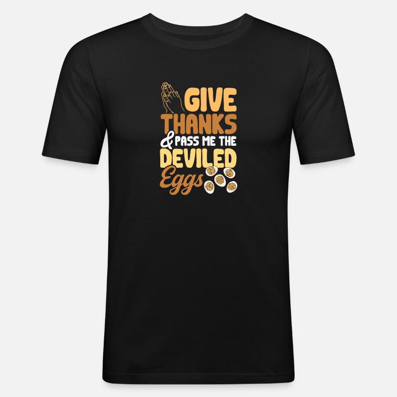 Stuffed Eggs Deviled Eggs - Men's Slim Fit T-Shirt - black