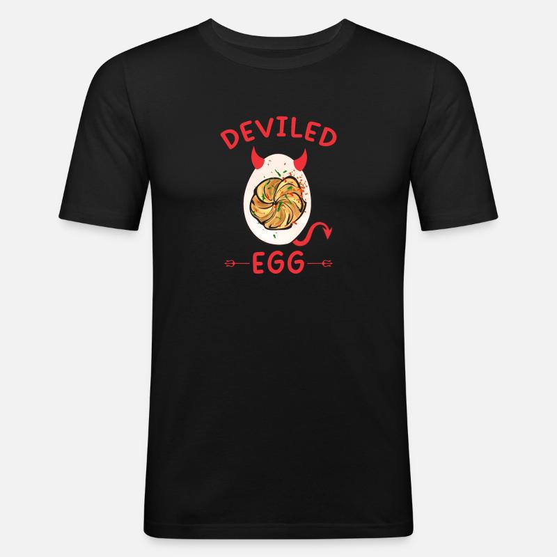 Stuffed Eggs Deviled Eggs - Men's Slim Fit T-Shirt - black