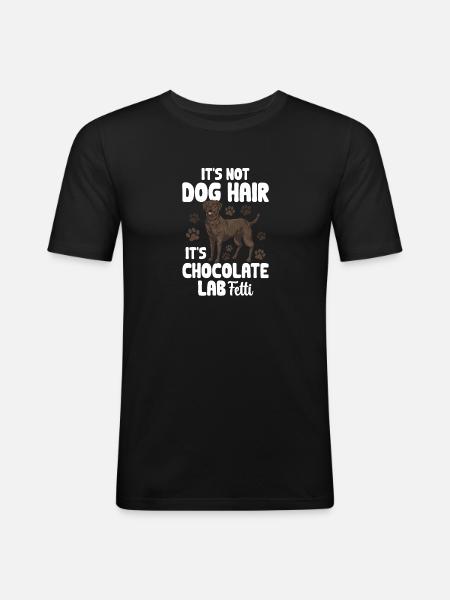 Choklad Brun Labrador Retriever Hund - Slim Fit T-shirt herr - svart
