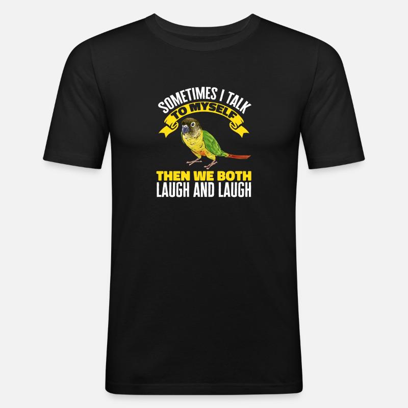 Molinasittich Papagei Vogel Sittich - Männer Slim Fit T-Shirt - Schwarz