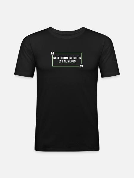 Latin Funny Latin Saying - Men's Slim Fit T-Shirt - black