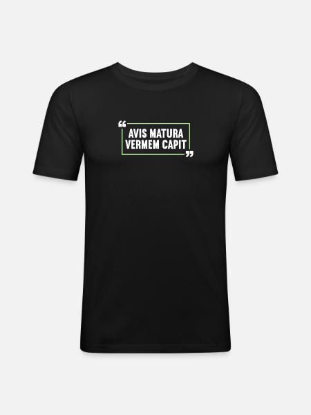 Latin Funny Latin Saying - Men's Slim Fit T-Shirt - black