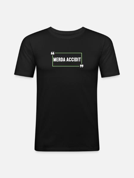 Latin Funny Latin Saying - Men's Slim Fit T-Shirt - black