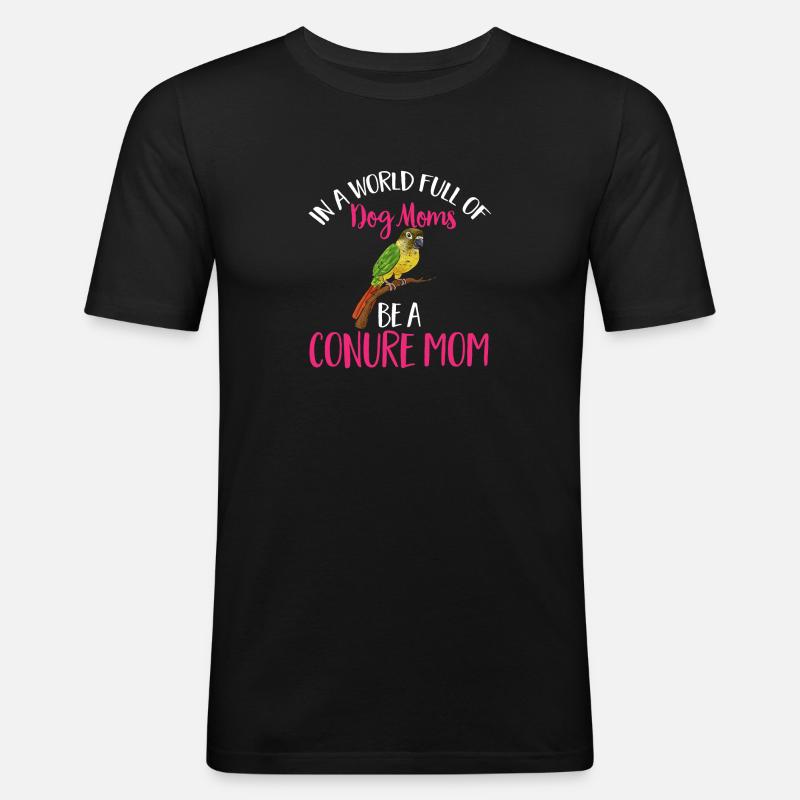 Molinasittich Papagei Vogel Sittich - Männer Slim Fit T-Shirt - Schwarz