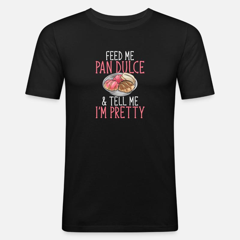 Concha Hispanic Mexikanisch Pan Dulce - Männer Slim Fit T-Shirt - Schwarz