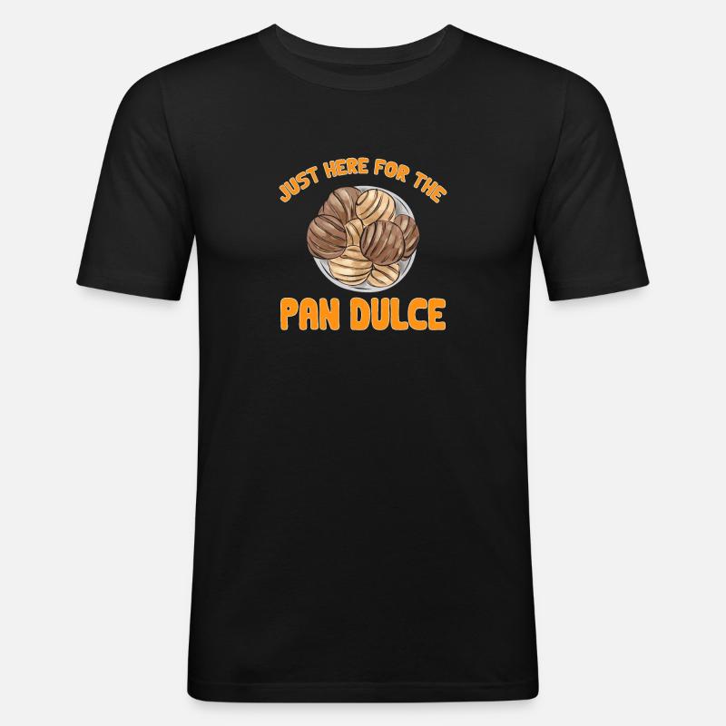 Concha Hispanic Mexikanisch Pan Dulce - Männer Slim Fit T-Shirt - Schwarz