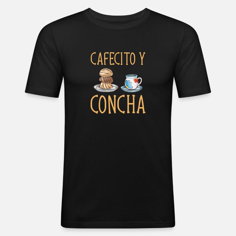 Concha Hispanic Mexican Pan Dulce - Men's Slim Fit T-Shirt - black