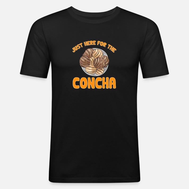 Concha Hispanic Mexikanisch Pan Dulce - Männer Slim Fit T-Shirt - Schwarz