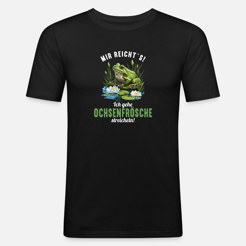 Ochsenfrösche Ochsenfrosch - Männer Slim Fit T-Shirt - Schwarz