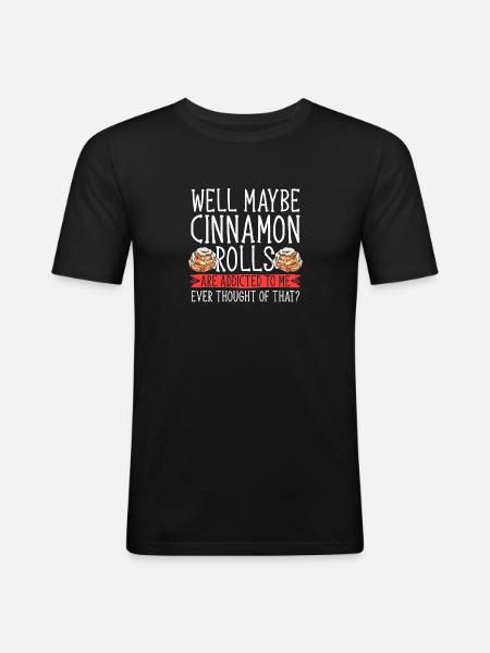 Cinnamon roll - Men's Slim Fit T-Shirt - black