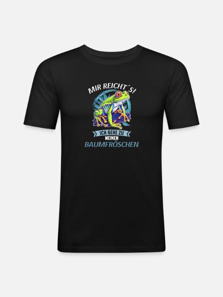 Tree Frog Baumfrösche Baumfrosch - Men's Slim Fit T-Shirt - black