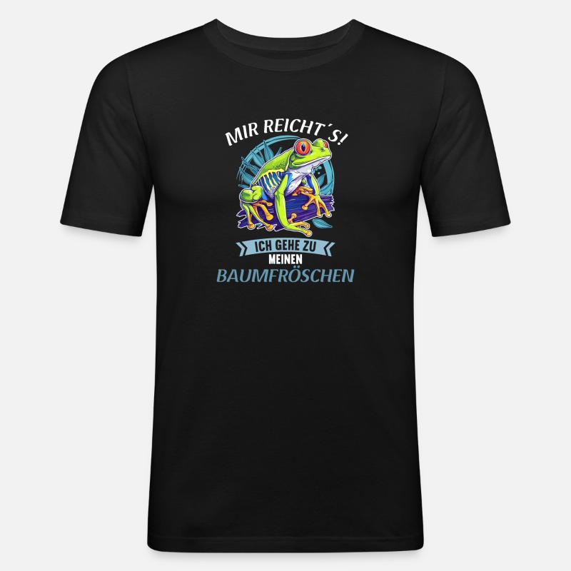 Tree Frog Baumfrösche Baumfrosch - Men's Slim Fit T-Shirt - black