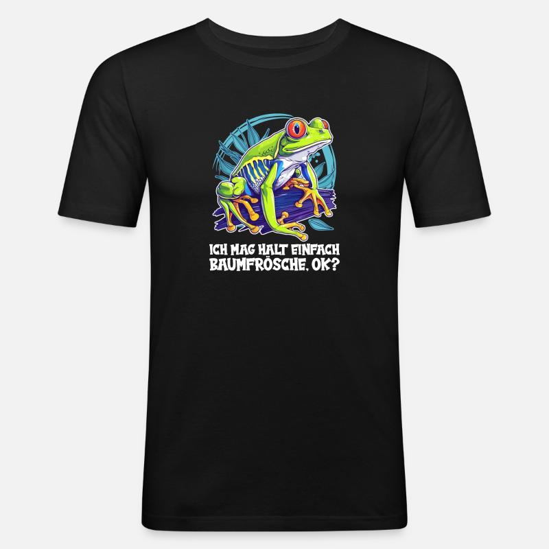 Tree Frog Baumfrösche Baumfrosch - Men's Slim Fit T-Shirt - black