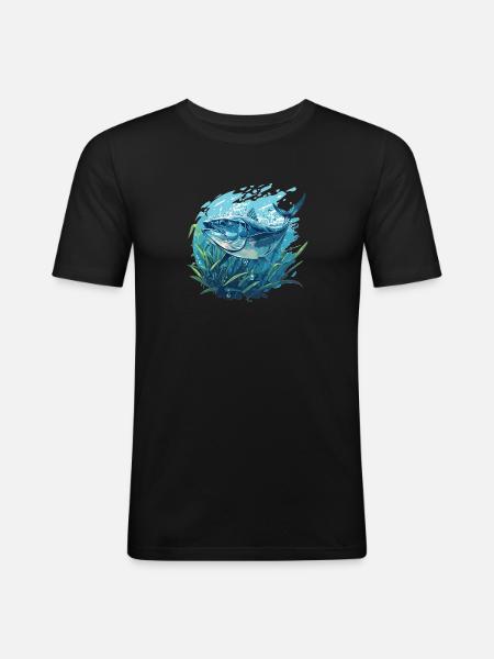 Tuna Thunfische Thunfisch - Men's Slim Fit T-Shirt - black