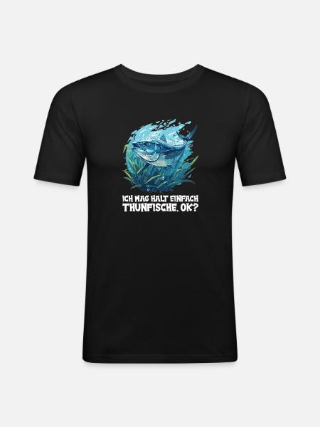 Tuna Thunfische Thunfisch - Men's Slim Fit T-Shirt - black