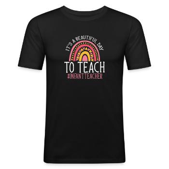 Kindergarten Teacher Daycare Center Educator - Men's Slim Fit T-Shirt - black - Front - Nik (191cm)