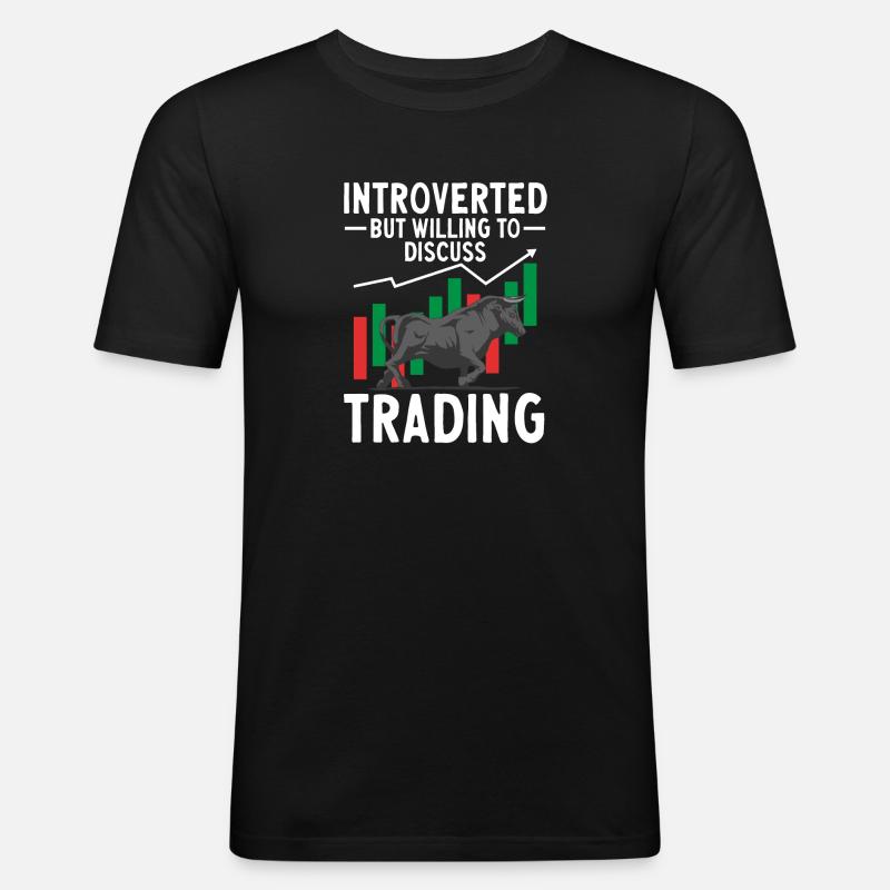 Trading di criptovalute Investor Day Trader del mercato azionario - Maglietta aderente da uomo - nero