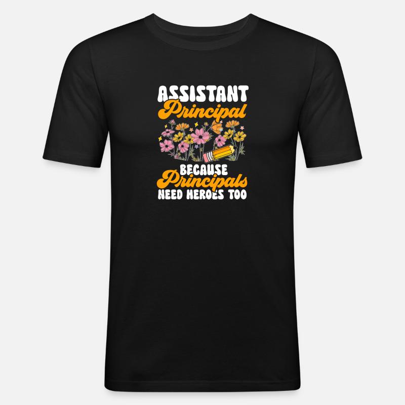 Stellvertretender Schulleiter - Männer Slim Fit T-Shirt - Schwarz