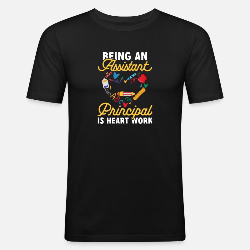 Stellvertretender Schulleiter - Männer Slim Fit T-Shirt - Schwarz