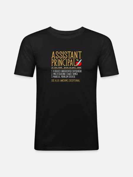 Deputy Principal - Men's Slim Fit T-Shirt - black