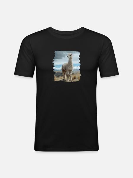 Alpaca Alpacas Alpaca - Men's Slim Fit T-Shirt - black
