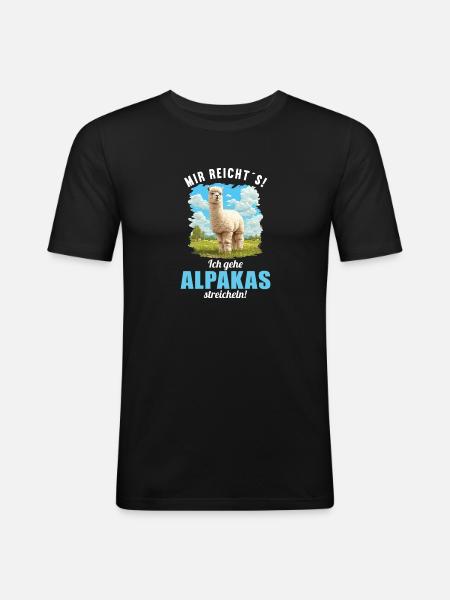 Alpaca Alpacas Alpaca - Men's Slim Fit T-Shirt - black