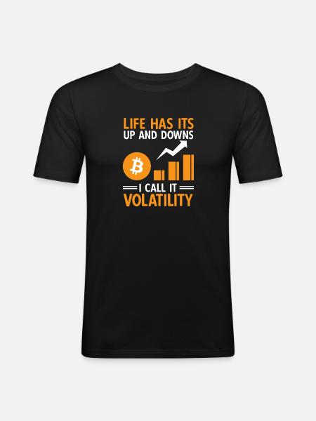 Bitcoin Cryptocurrency BTC Crypto Trader - Men's Slim Fit T-Shirt - black