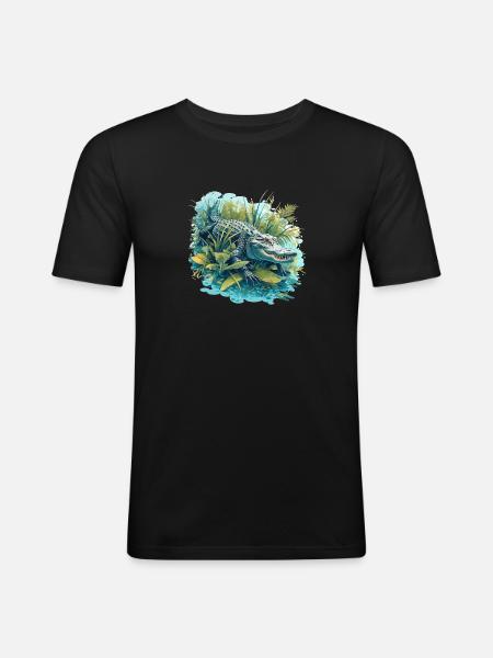 Alligatoren Alligator - Men's Slim Fit T-Shirt - black