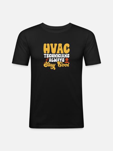 Heating, Air Conditioning, Ventilation, Technician - Men's Slim Fit T-Shirt - black