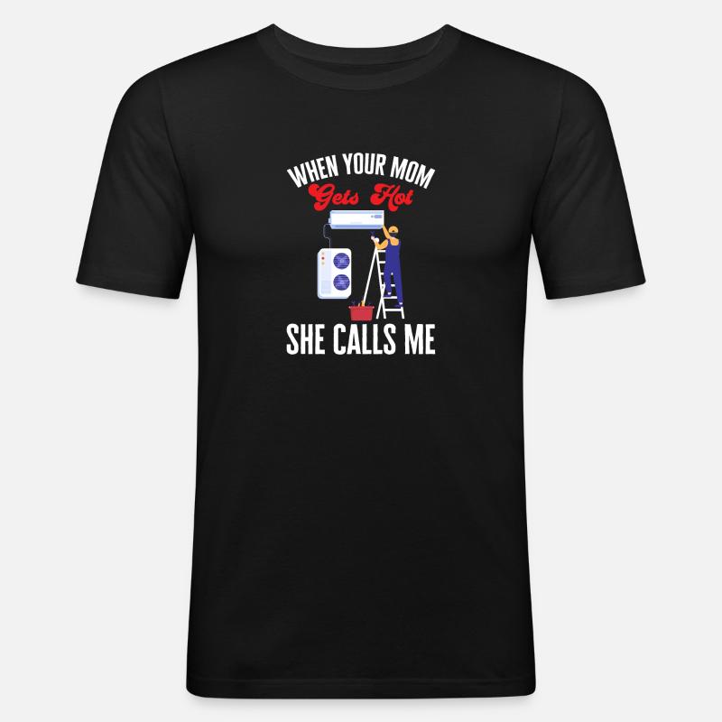 Heizung Klima Lüftung Techniker - Männer Slim Fit T-Shirt - Schwarz