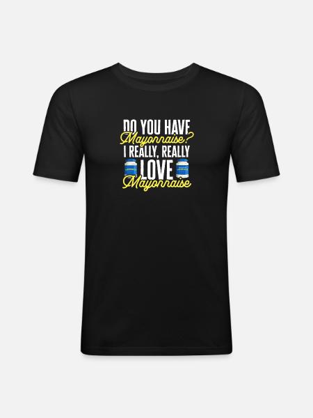 Mayonnaise - Men's Slim Fit T-Shirt - black