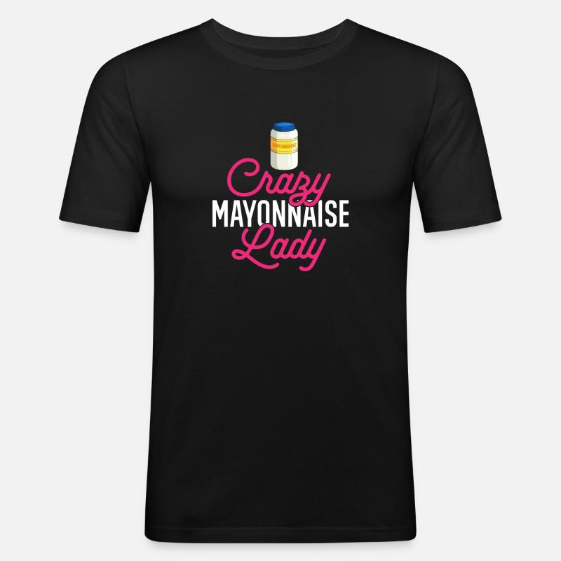 Mayonnaise - Männer Slim Fit T-Shirt - Schwarz