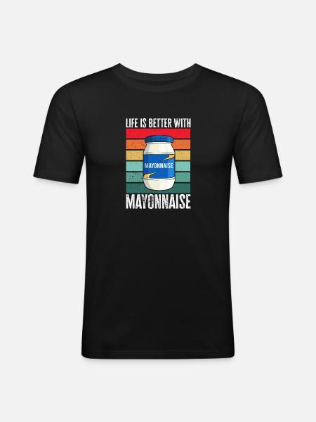 Mayonnaise - Men's Slim Fit T-Shirt - black