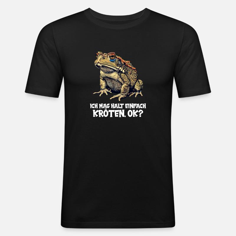 Toad Kröten Kröte - Männer Slim Fit T-Shirt - Schwarz