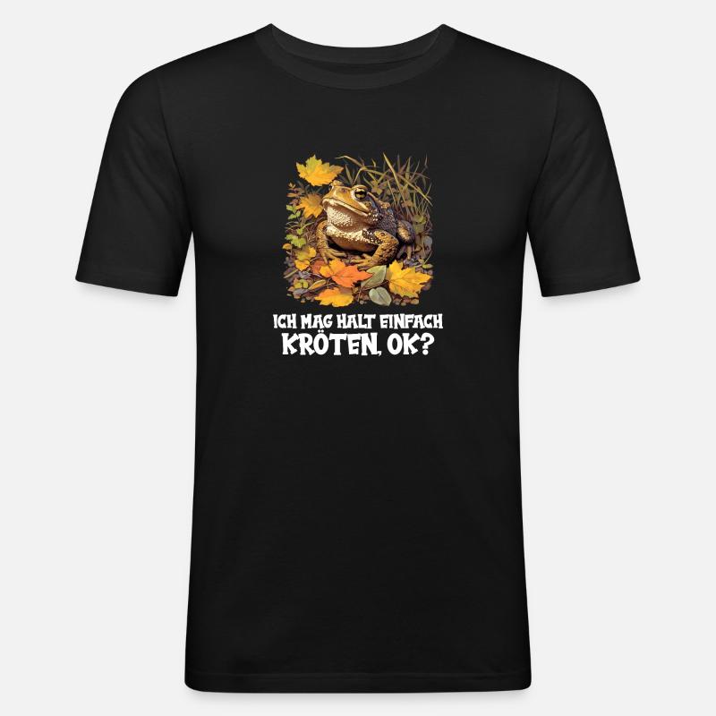 Toad Kröten Kröte - Männer Slim Fit T-Shirt - Schwarz