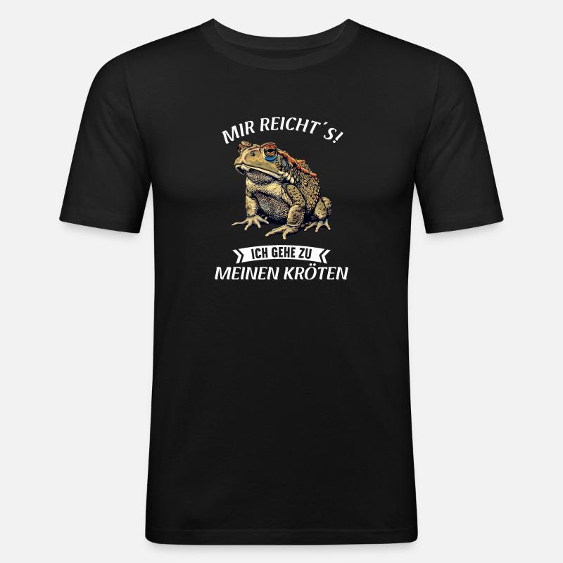 Toad Kröten Kröte - Männer Slim Fit T-Shirt - Schwarz