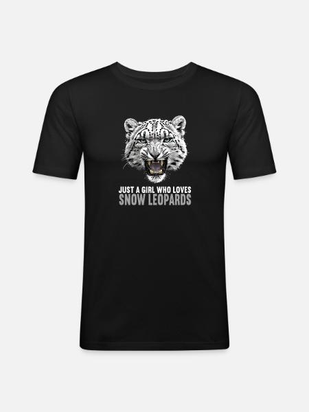 Snow Leopard Schneeleoparden Schneeleopard - Men's Slim Fit T-Shirt - black