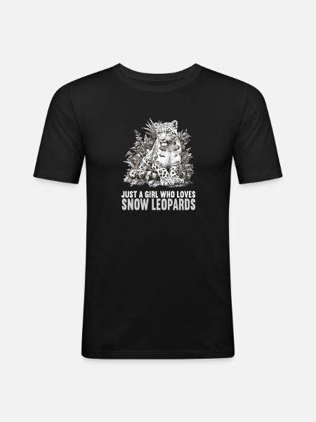 Snow Leopard Schneeleoparden Schneeleopard - Men's Slim Fit T-Shirt - black